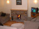 lounge with open fireplace