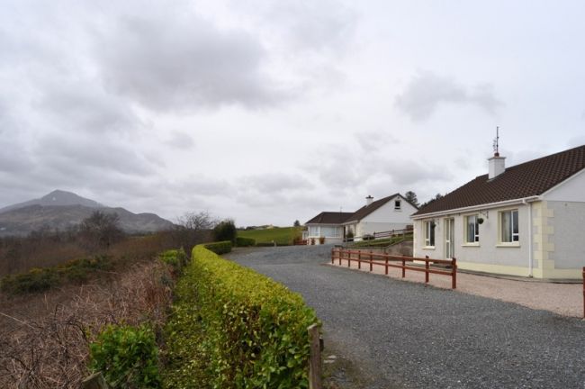 The cottage enjoys views of Muckish Mountain and Sheephaven Bay